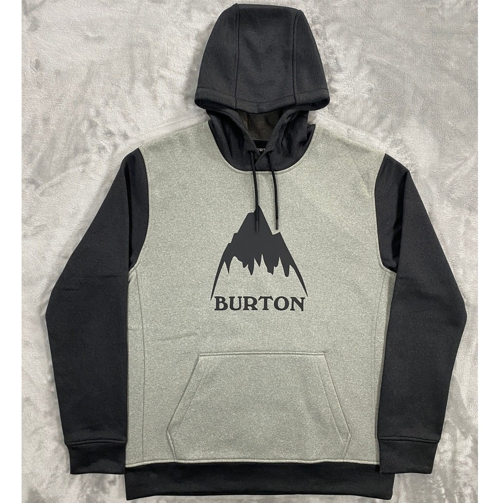Burton Oak Snowboarding Hooded Sweatshirt Mens L Gray/ Charcoal Outdoor Mountain